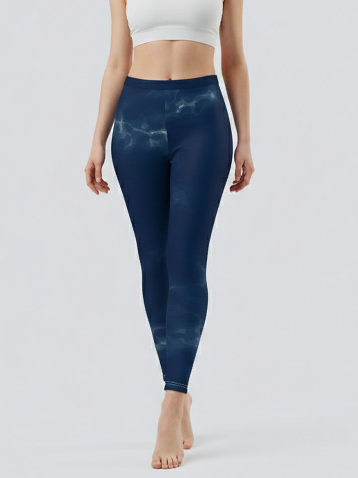 Dame sportleggings med stilfuldt grafisk design Skovae