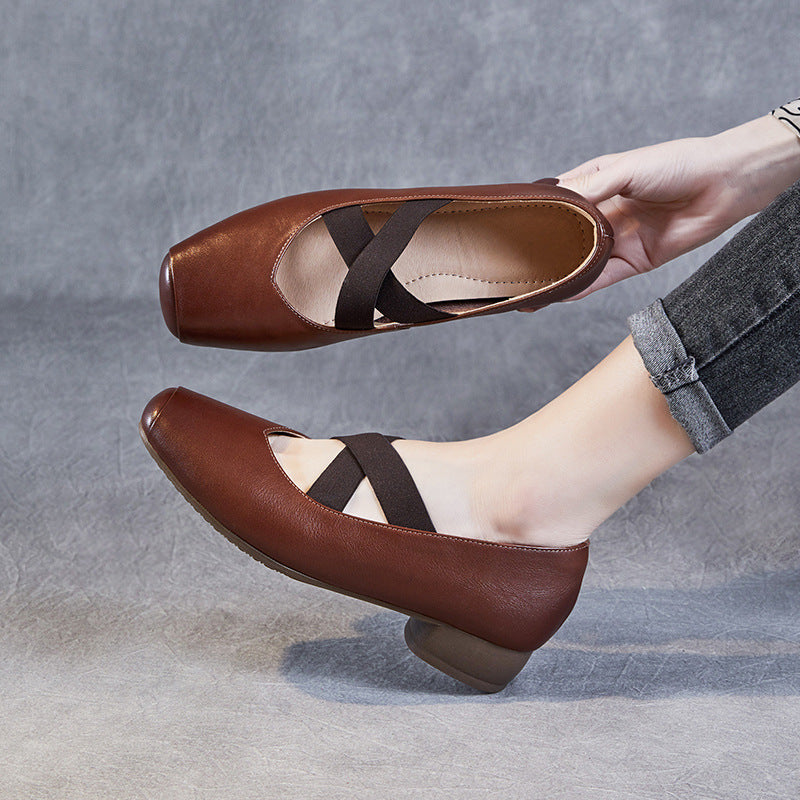 Femme Comfort Ballerinas med Cross-Strap-Design Stilla