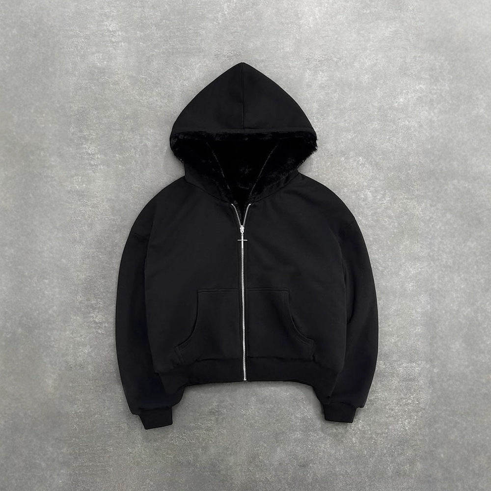 Kvinders hætte sweatshirt med blødt inderfor og lynlås af høj kvalitet Stilla