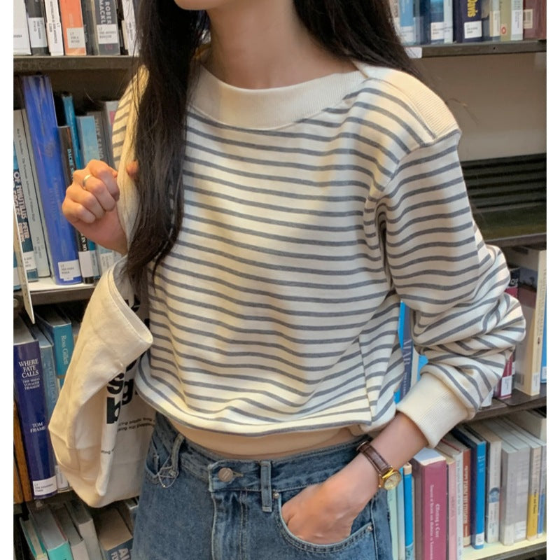 Damernes afslappede stribede sweatshirts Stilla