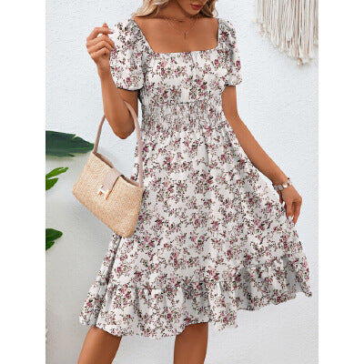 Dame sommerkjole med blomsterprint Stilla