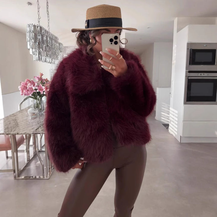 Femme Luxe Künstig pelsjakke Stilla
