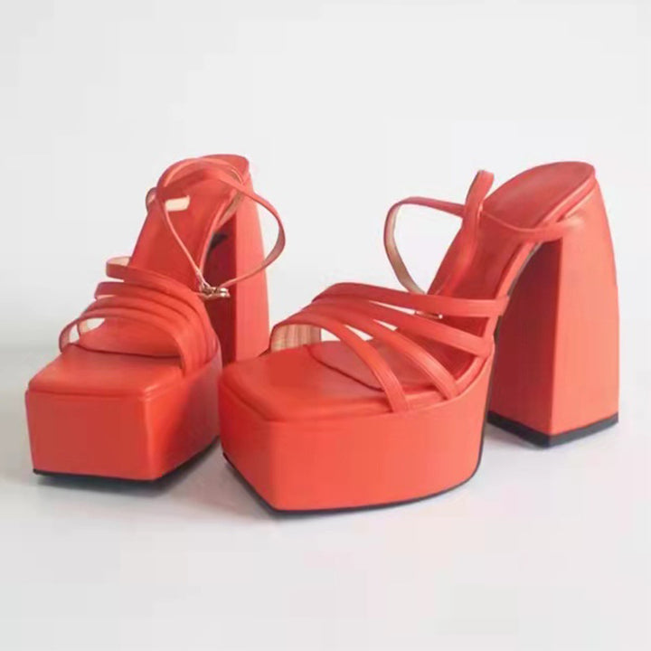Femme Høj-Plateau Rem-Plateau Sandaler Stilla