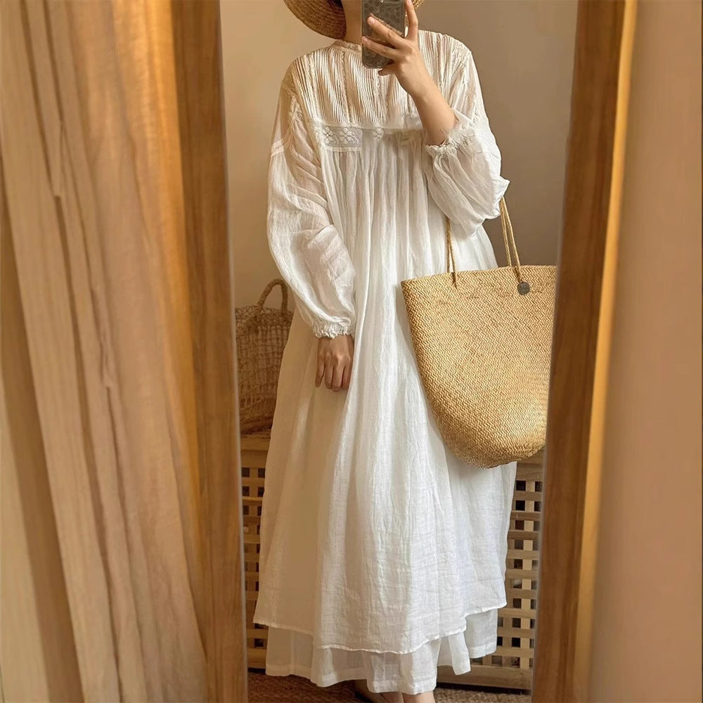 Femme Bohemian Lange Ærmer Maxi Kjole Stilla