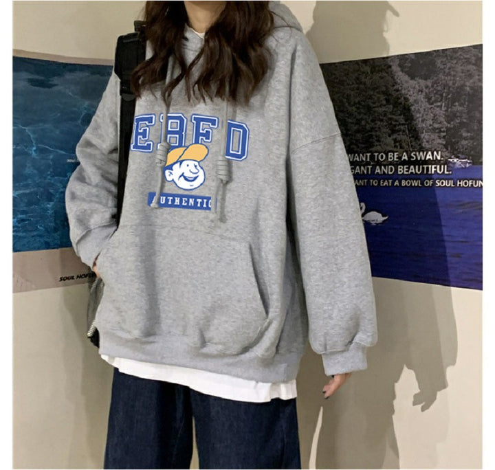 Dame hoodie med unikt logo print Skovae