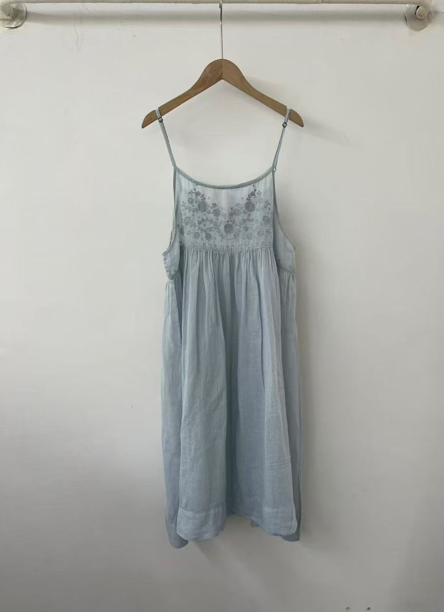 Femme Bohemian Broderet Maxikjole Stilla