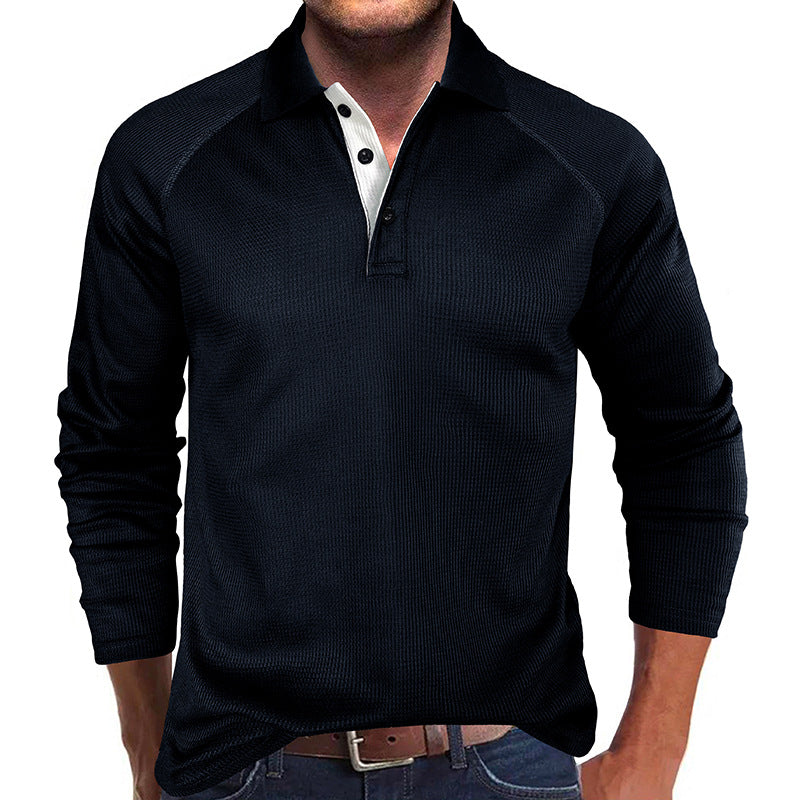 Herrer poloshirt med innovativ strukturdesign og afslappet snit Stilla
