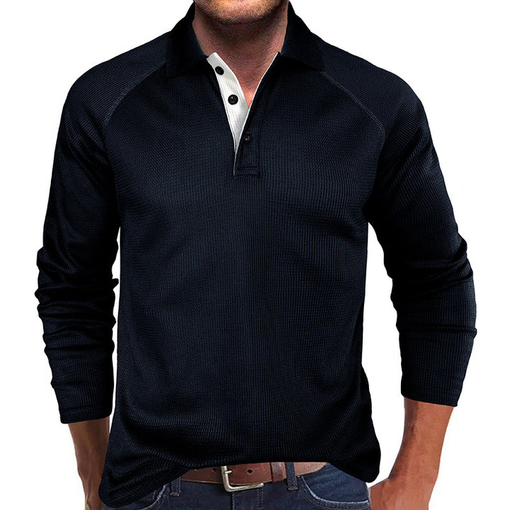 Herrer poloshirt med innovativ strukturdesign og afslappet snit Stilla