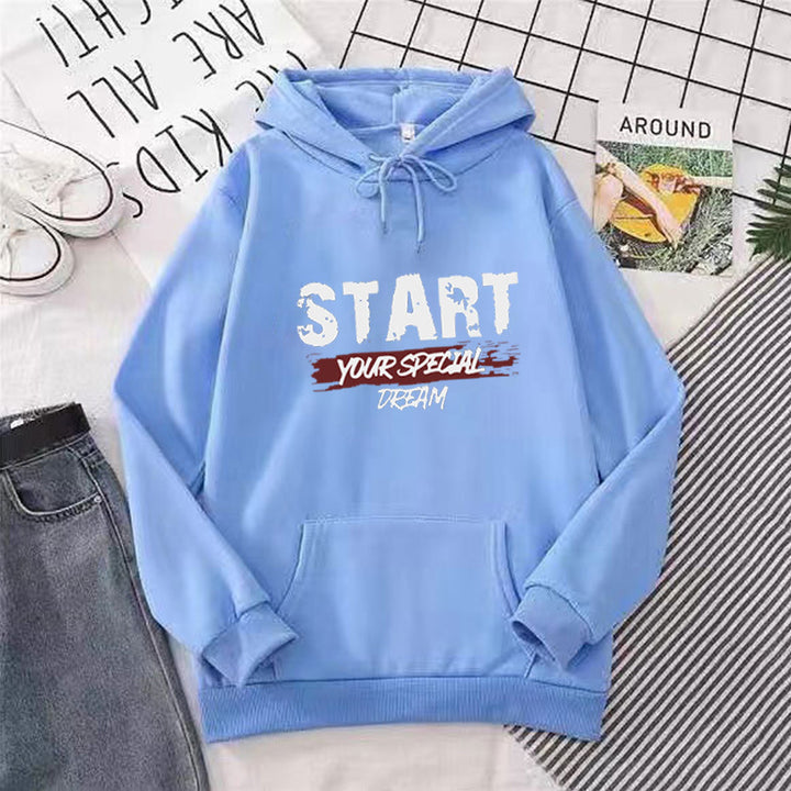 Kvindernes hoodie med motiverende skrift Skovae 1772612852
