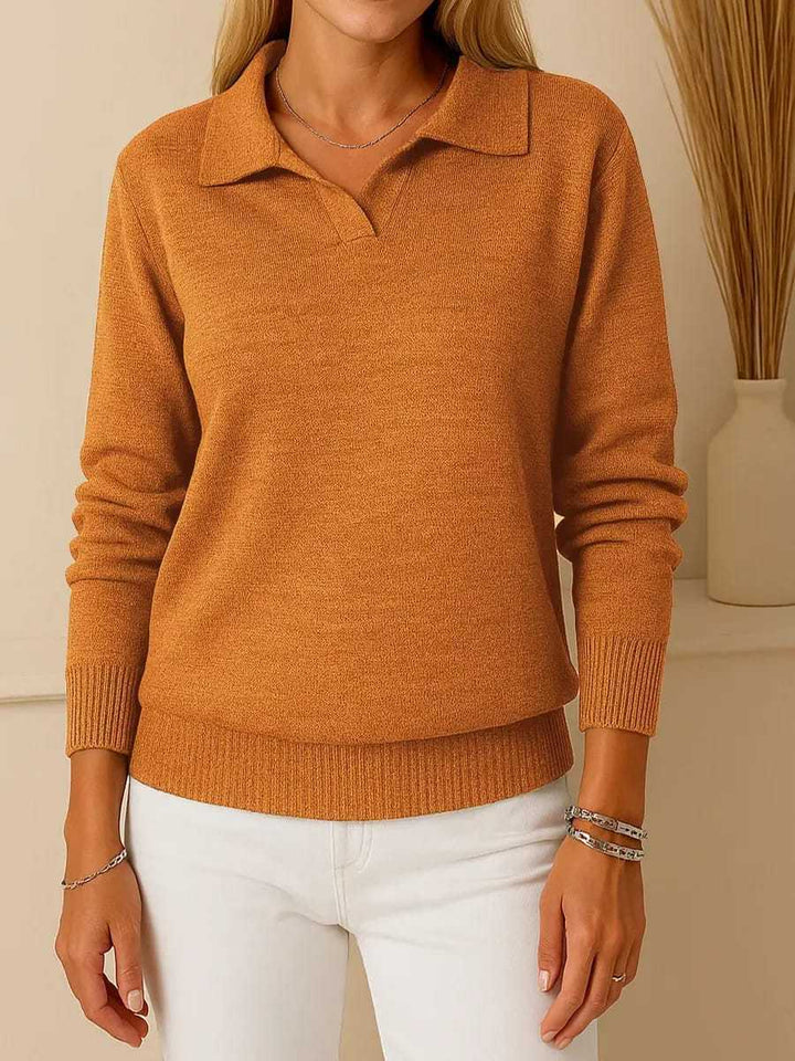 Kvinders høj kvalitet polo-stil sweater Stilla