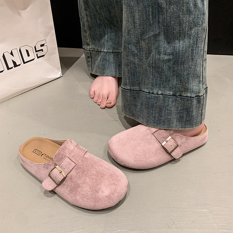 Dame Clogs lavet af høj kvalitet velour læder med justerbart spænde-detalje Stilla