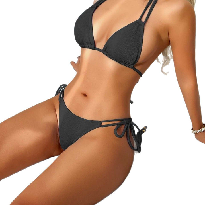 Dame Triangel-Bikini-Sæt med elastiske sidesnore og justerbare stropper Stilla