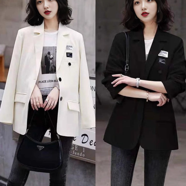 Kvinders elegante oversized blazer med dobbeltknaplukning og moderne detaljer Stilla