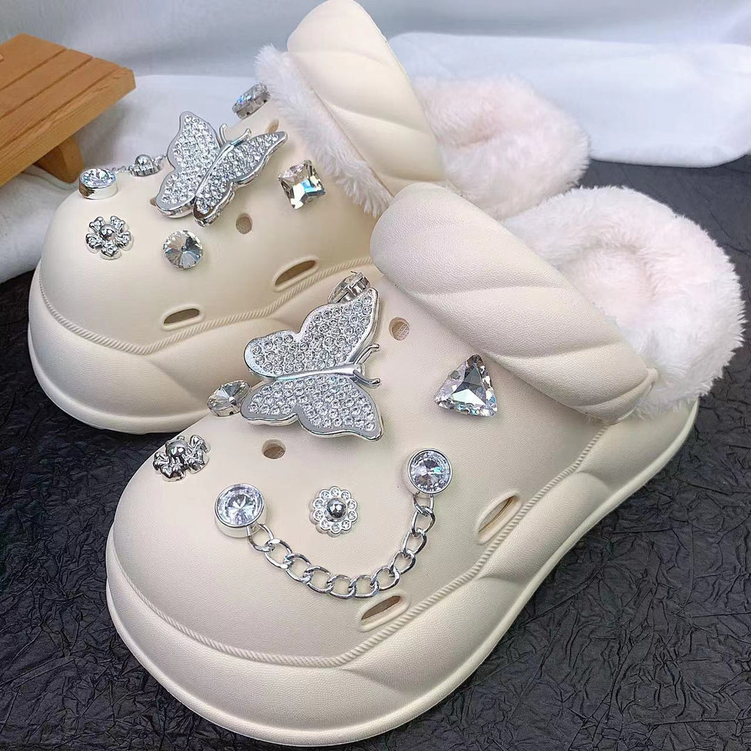 Dame Komfortable og luksuriøse Clogs med glamourøst smykkedetalje og blødt for Stilla