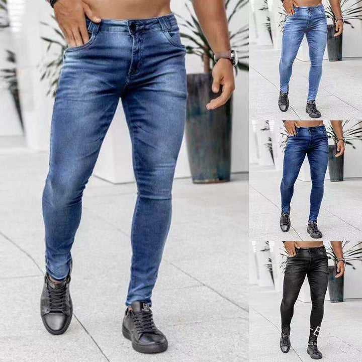 Herrer Slim-Fit Denim Jeans med hoftefremhævende snit og høj elasticitet Stilla