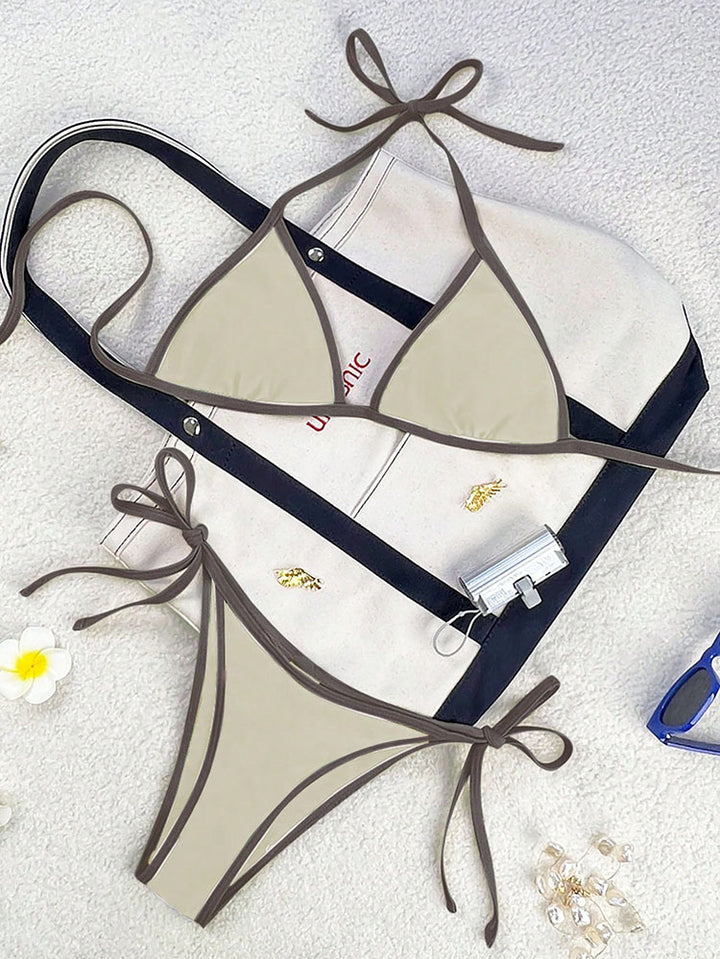 Dame Triangel-Bikini med legende sløjfer Skovae