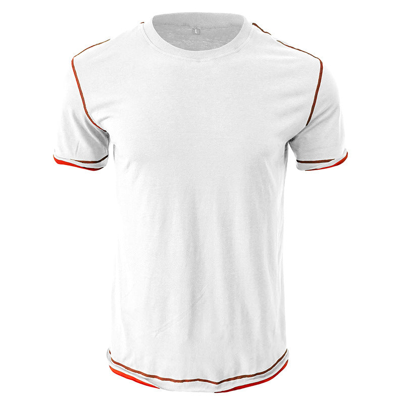 Herrer T-shirt med fashionable akcenter og kvalitets bomuldsstruktur Stilla