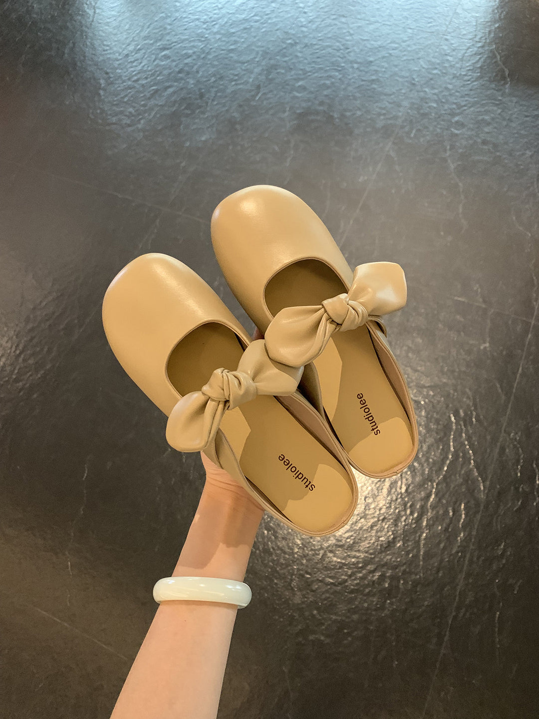 Dame Bue-Detail Slip-On Flade Sko Stilla