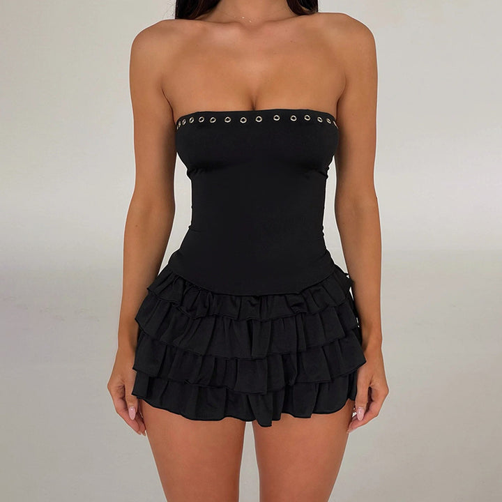 Dame Strapless Ruffle Badedragt Stilla