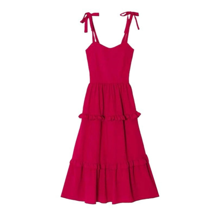 Dame Flirty Rufflesommerkjole med justerbare stropper Stilla