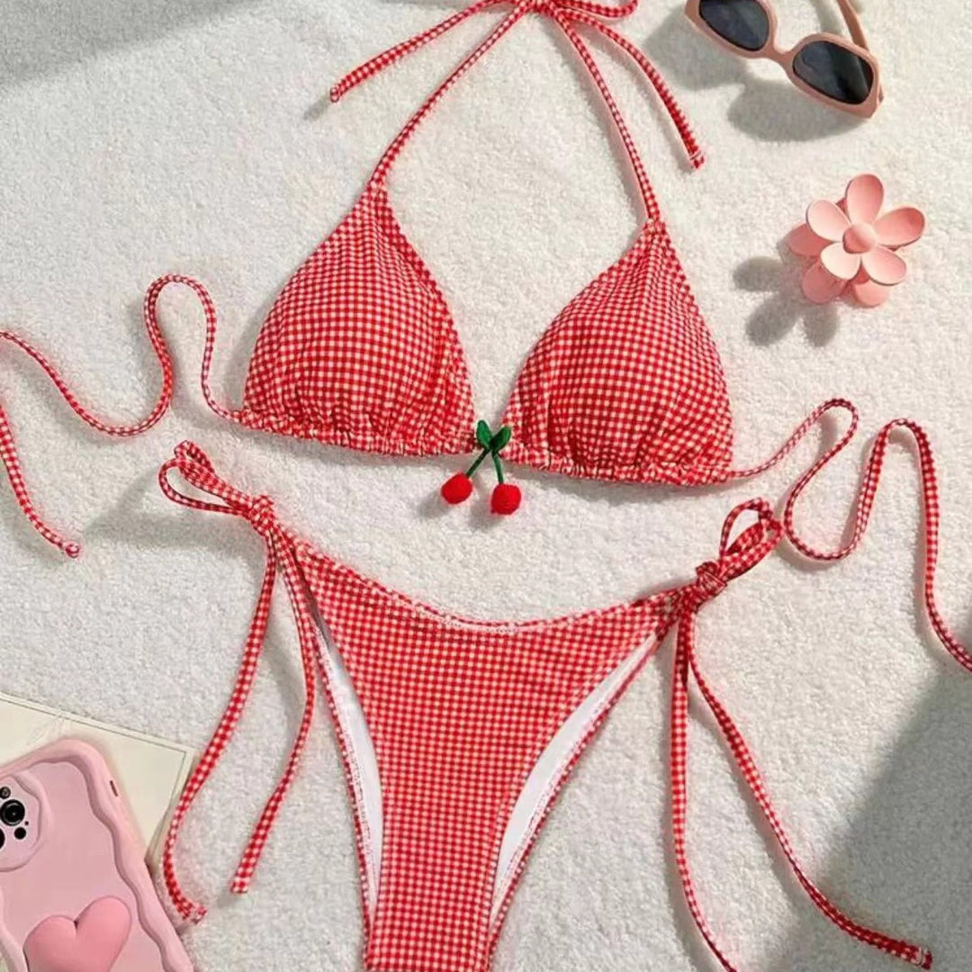 Femme Mønstrede Trekant Bikini Sæt Stilla
