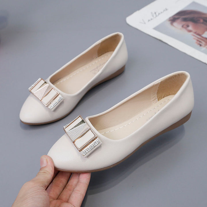 Dame elegante Ballerinas med mode smykke detalje Stilla