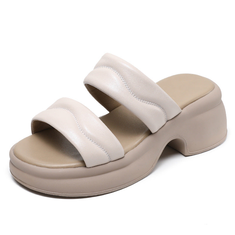 Dame Stilfulde Krydsseler Plateau Sandaler Stilla
