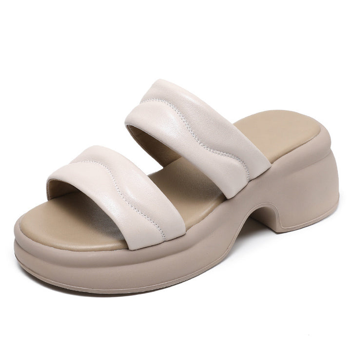 Dame Stilfulde Krydsseler Plateau Sandaler Stilla