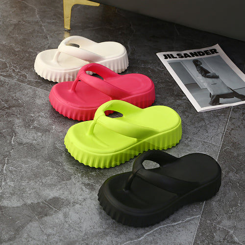 Dame Plattform Flip-Flops med skridsikker sål og ergonomisk design Stilla