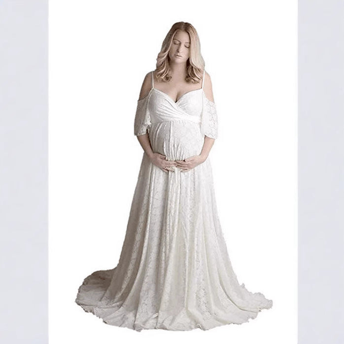 Dame Bohemian Cold Shoulder Maxi Kjole Stilla
