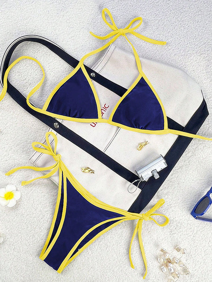 Dame Triangel-Bikini med legende sløjfedetaljer Skovae