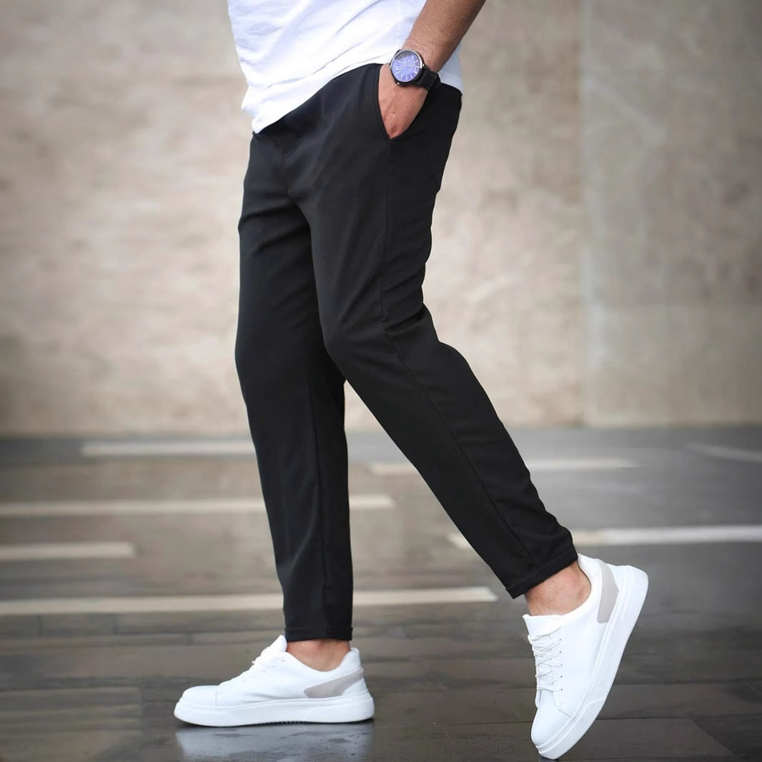 Herre Slim-Fit Fritidshose med elastisk talje og moderne sidelommer Stilla