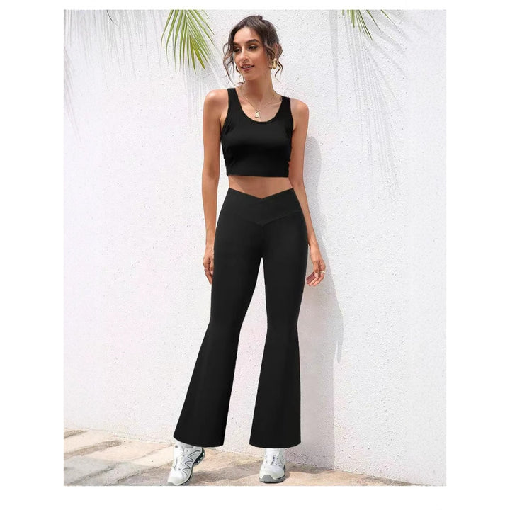 Dame Sporty Crop-Top med løstsiddende leggings Stilla