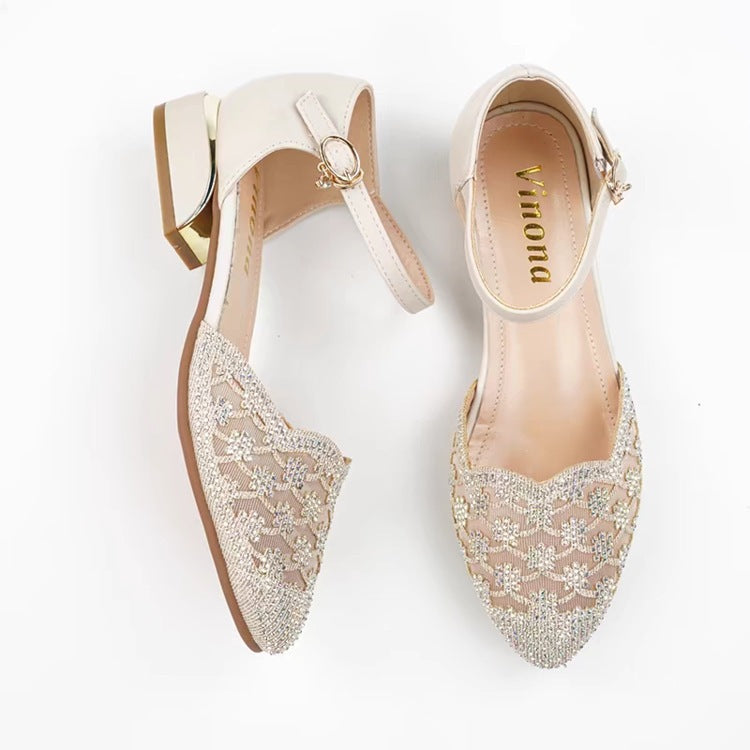 Dame elegante Slingback Ballerinas med blomster spidsede detaljer og moderigtige accenter Stilla