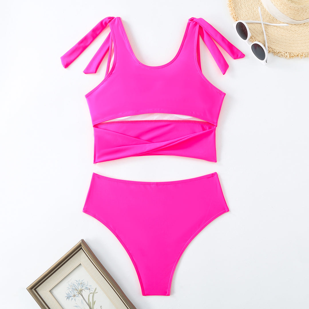 Dame Sporty Crop Top Bikini Sæt Stilla