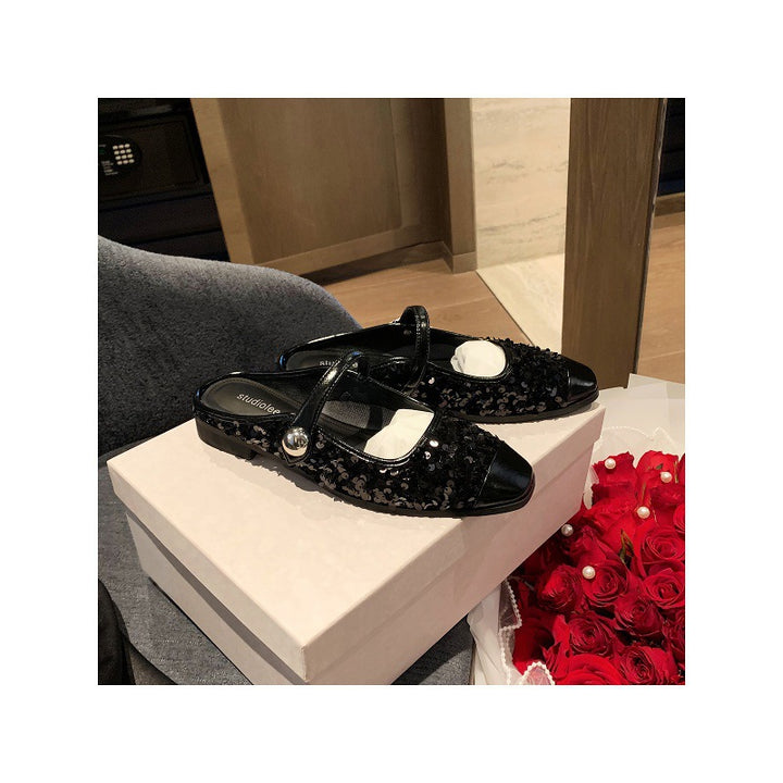 Dame Dekorative Pailletter Mary Jane Ballerinas Stilla