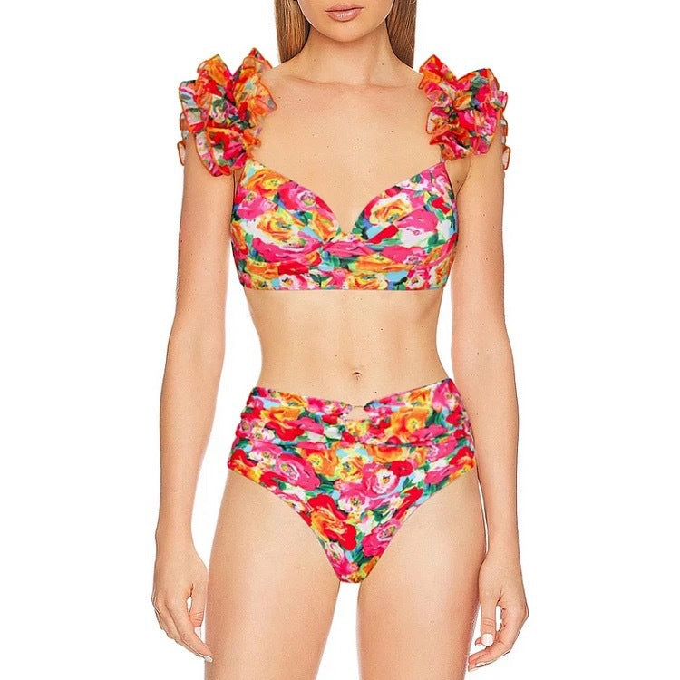 Dame bikini-sæt med elegant indpakningsskørt og feminine accenter Stilla