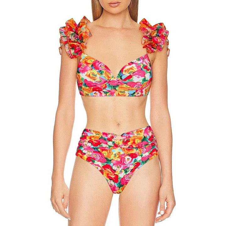 Dame bikini-sæt med elegant indpakningsskørt og feminine accenter Stilla