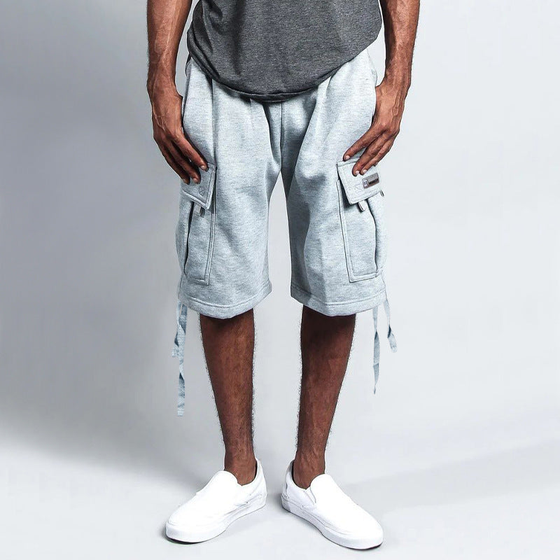 Herrer Cargo-shorts med praktiske lommer og justerbar snor Stilla