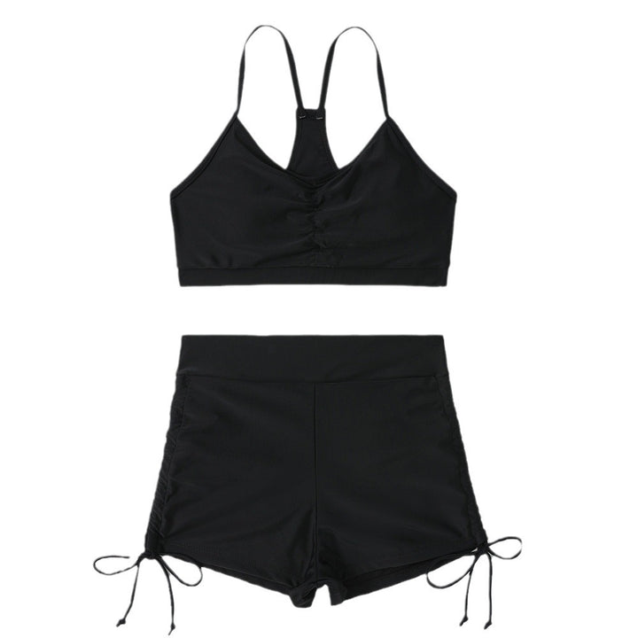 Dame Sport-bikini-sæt med rynket top og høj talje Stilla