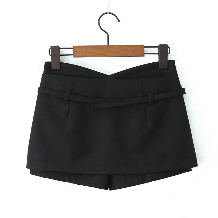 Dame elegante shorts med justerbart bælte og moderigtigt design Stilla