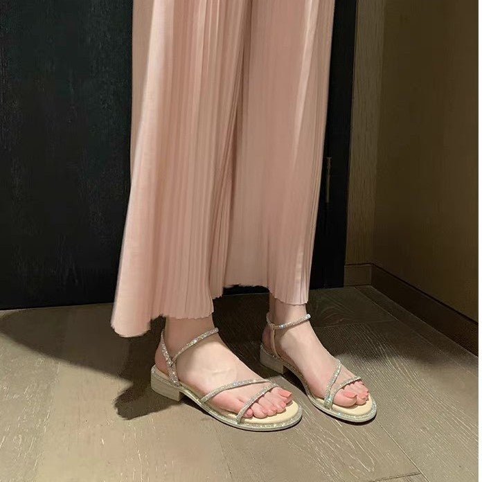 Dame Glitrende Sandaler med elegant Rem-design Stilla
