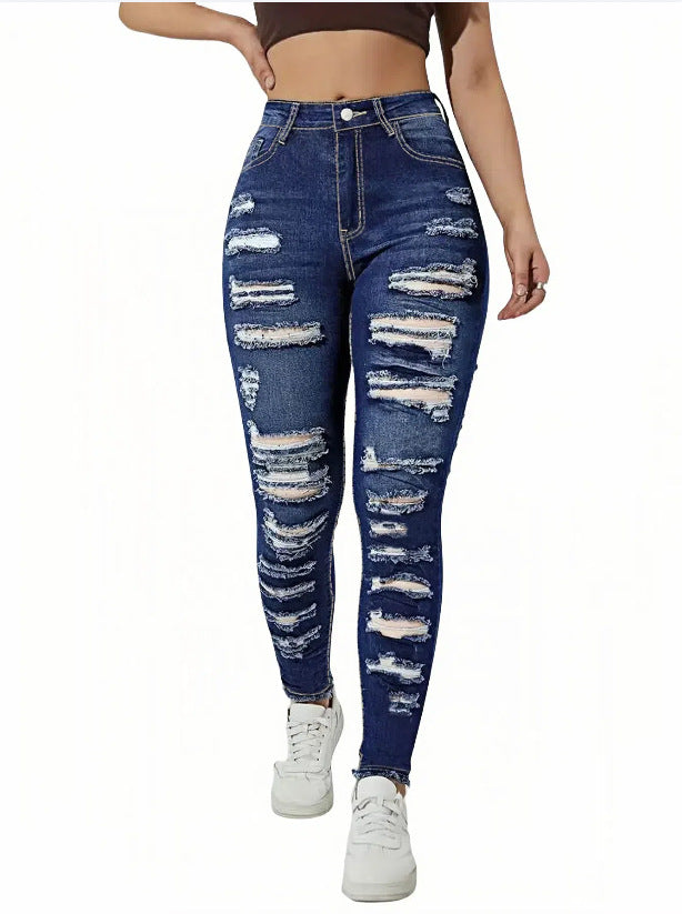 Kvinder Revne Højtaljede Skinny Jeans Stilla
