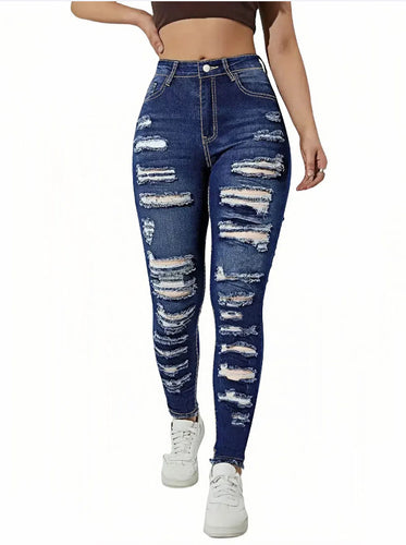 Kvinder Revne Højtaljede Skinny Jeans Stilla
