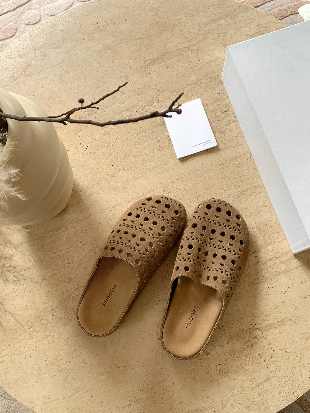 Femme Åndbare Perforerede Slip-On Clogs Stilla