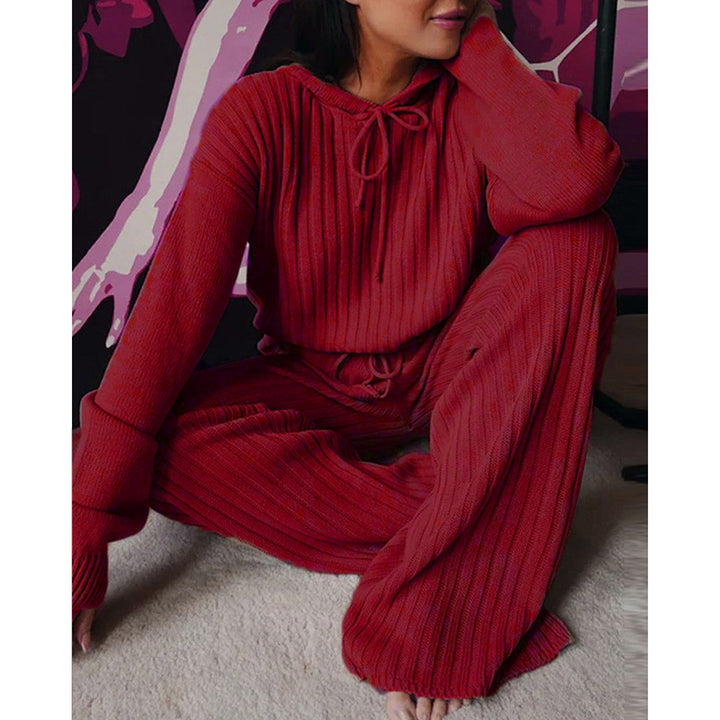 Kvinders afslappet sæt med hætte og vidde ben Stilla