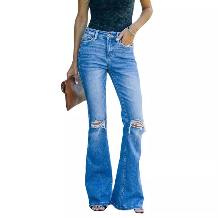 Kvinders loose-fit jeans med ødelagte detaljer Stilla