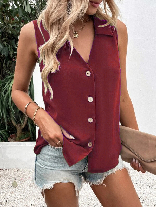 Dame elegant ærmeløs bluse Stilla