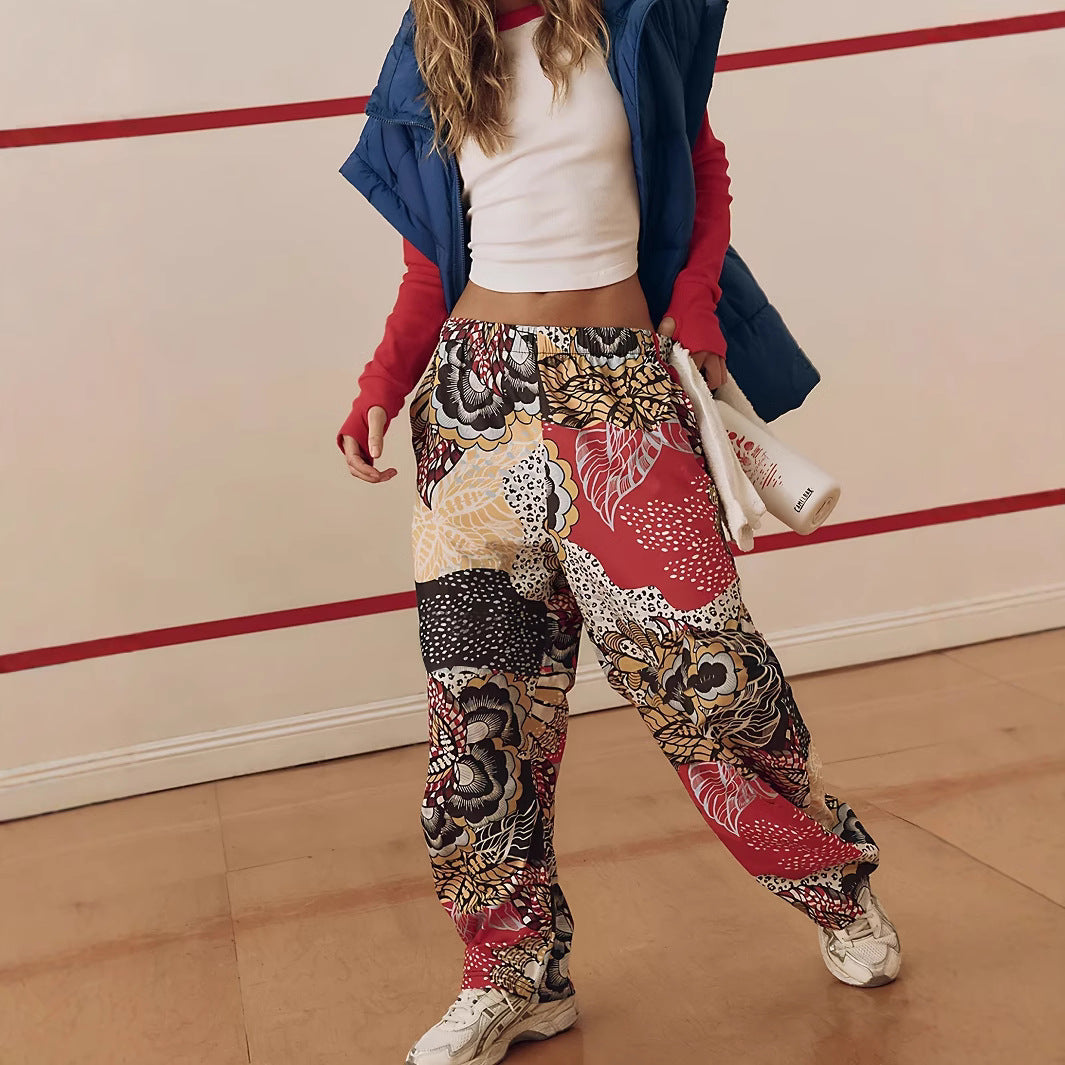 Femme Relaxed Fit Blomster Patchwork Bukser Stilla