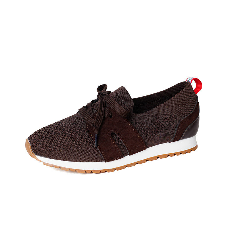 Dame Sporty Sneakers med åndbart strikoverdel og elastiske accenter Stilla
